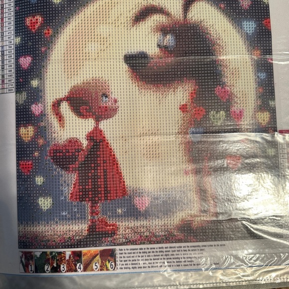 Diamond Art Kit Whimsical Love Scene Make A Great Christmas gift - Picture 1 of 11
